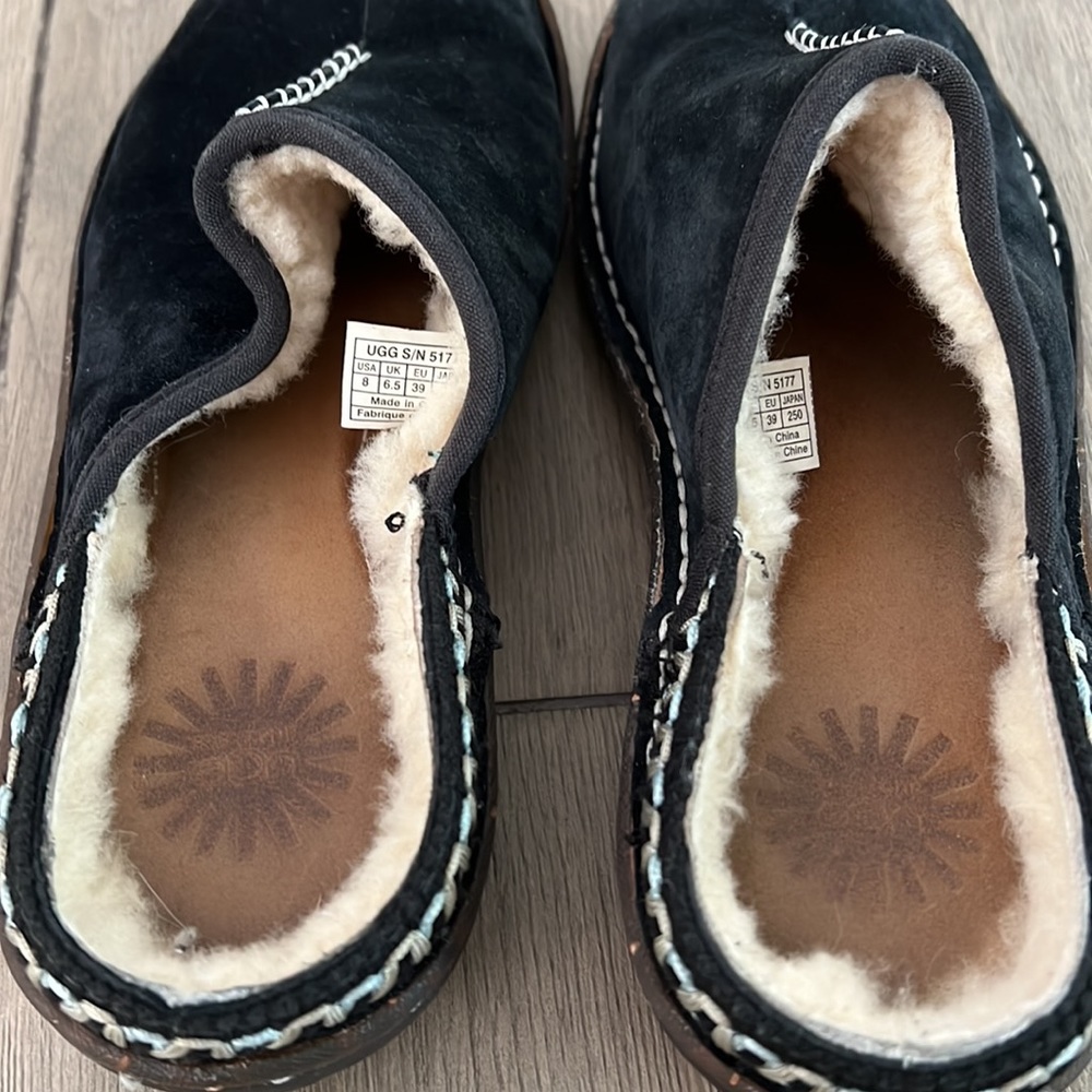 Ugg Shearling Lined Black Clogs - image 4